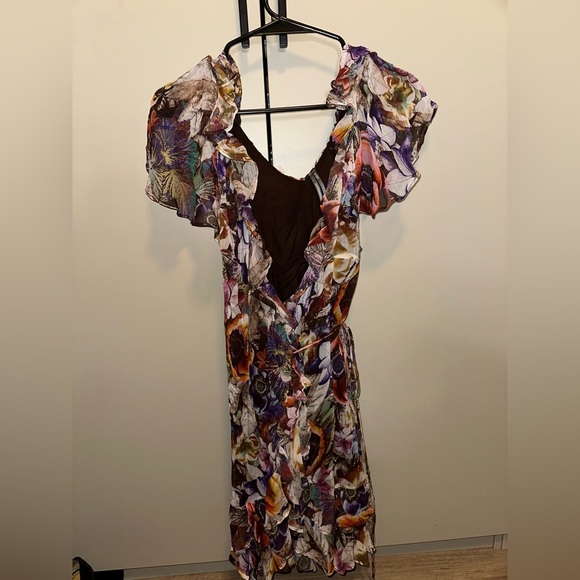 NWOT Anthropologie Ruffled Mini Wrap Dress 
Size Small - Picture 8 of 11
